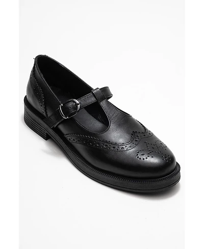 Forever & Always Shoes Janney Leather Strap Loafers