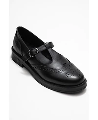 Forever & Always Shoes Janney Leather Strap Loafers