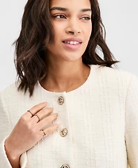 Liverpool Los Angeles Women's Collarless Scalloped Jacket