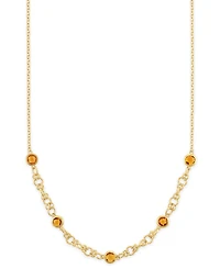 Macy's Amethyst (4 ct. t.w.) Station Diamond Cut Circle Necklace 14k Gold Over Sterling Silver (Also Available Citrine and Onyx)