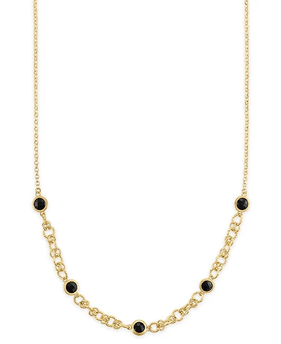 Macy's Amethyst (4 ct. t.w.) Station Diamond Cut Circle Necklace 14k Gold Over Sterling Silver (Also Available Citrine and Onyx)