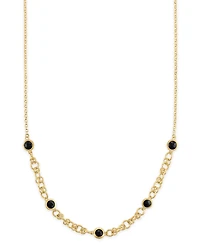 Macy's Amethyst (4 ct. t.w.) Station Diamond Cut Circle Necklace 14k Gold Over Sterling Silver (Also Available Citrine and Onyx)