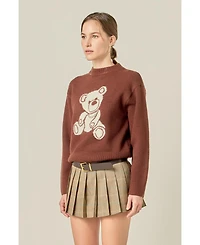 English Factory Women's Teddy Bear knit