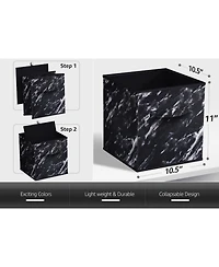 Sorbus 11 Inch 4 Pack Foldable Fabric Storage Cube Bins with Handle - for Organizing Home, Closet, Nursery, Playroom, and More