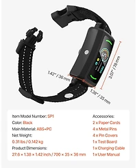 Cozito Waterproof Rechargeable Smart Bark Collar with 6 Sensitivity Levels, Black