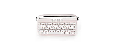 Lofree Upgraded Wireless Typewriter Keyboard, Retro Keyboard with Integrated Stand, Usb-c/Bluetooth Keyboard with Cute Round Keycaps for Multi Device