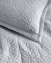Charter Club Lattice Medallion Gray -Pc. Duvet Cover Set