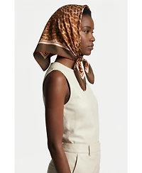 Jessie Zhao New York Leopard Allure Double Sided Silk Scarf
