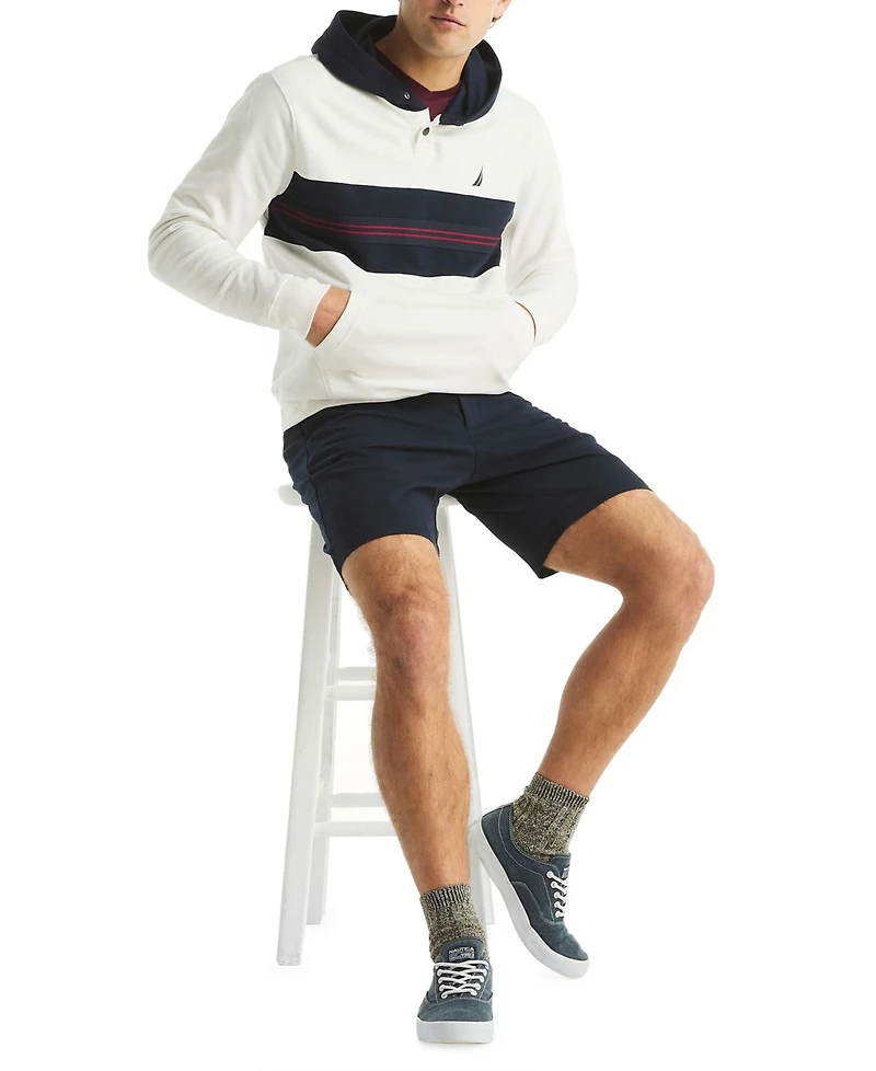Nautica Men's Diagonal Fleece Snap-Button Hoodie