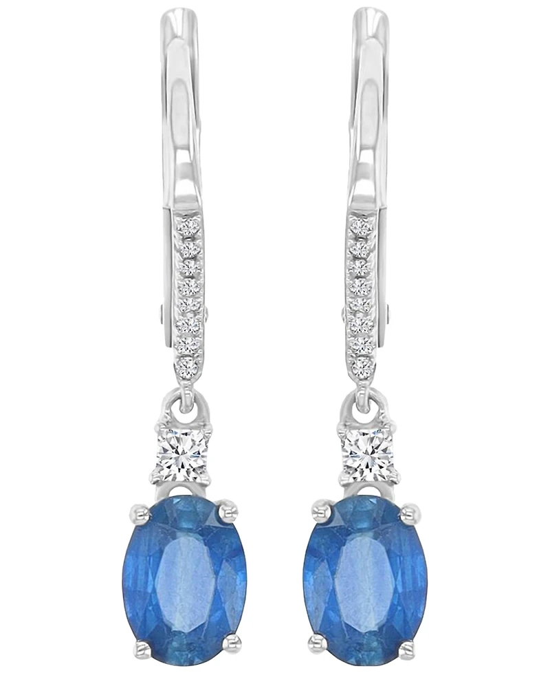 Macy's Sapphire (2 ct. t.w.) & Diamond Dangling Earrings