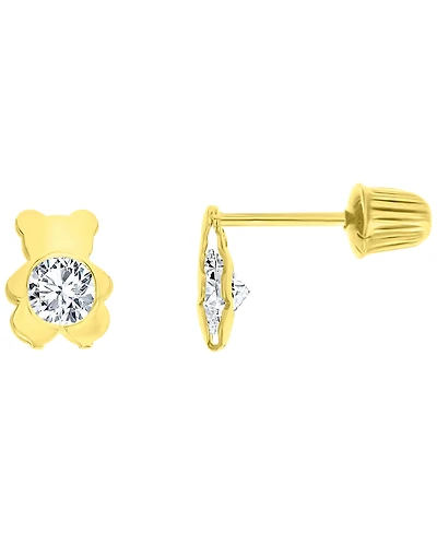 Macy's Cubic Zirconia Teddy Bear Stud Earrings
