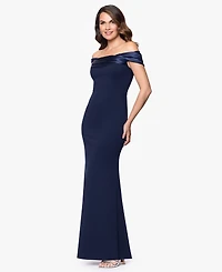 B&A By Betsy and Adam Women's Off-The-Shoulder Gown