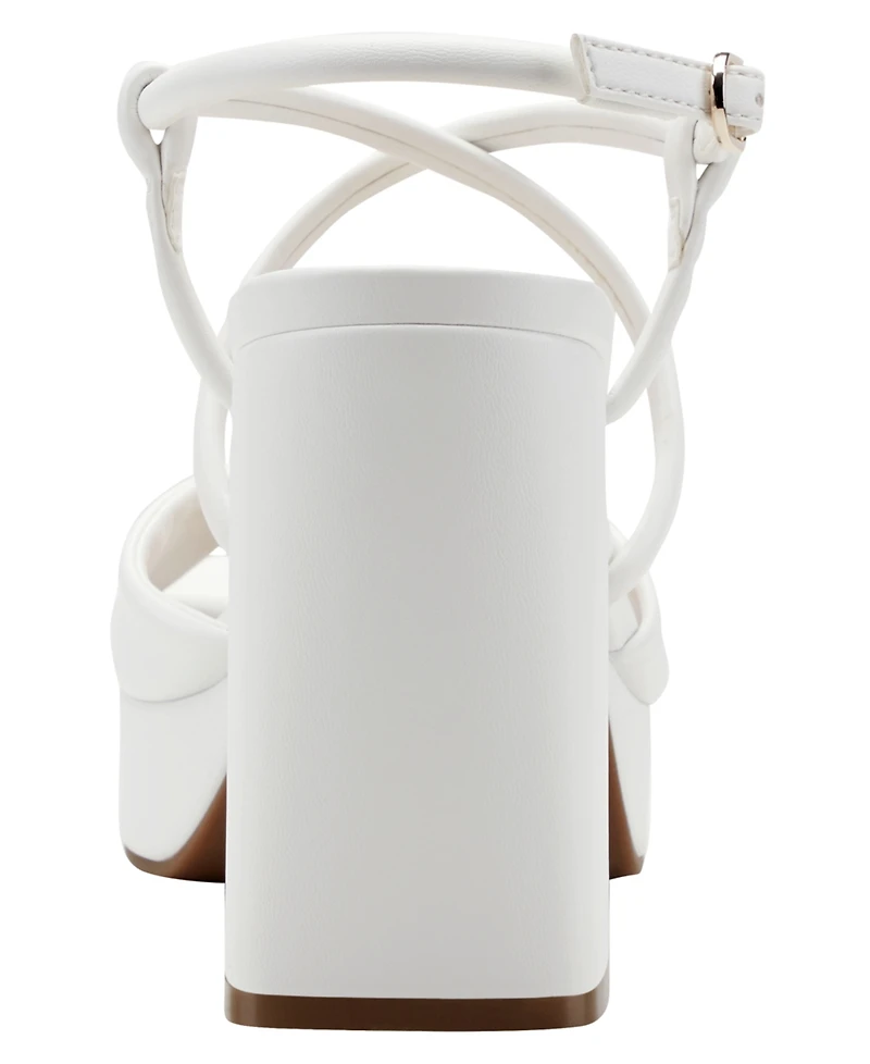 Marc Fisher Women's Glady Crisscross High Block Heel Platform Sandals