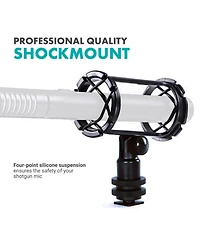 Movo SMM1 Camera Shoe Shockmount for Shotgun Microphones 19-25mm in Diameter
