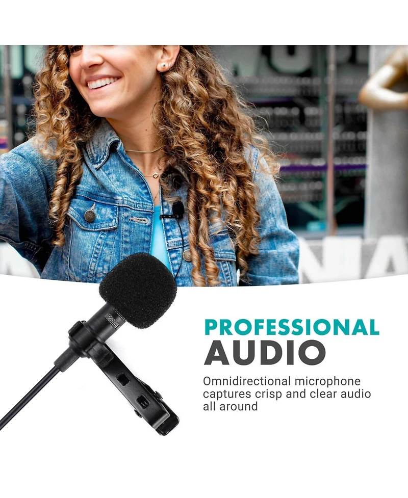 Movo WMIC50 2.4GHz Wireless Lavalier Microphone System for Cameras