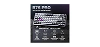 Lofree B75 Pro Wireless Mechanical Keyboard,75% Gaming Keyboard Gasket Hot Swap Custom with Knob,Pre-lubed Switches Rgb,Bluetooth/Type-c/2.4G