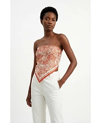 Jessie Zhao New York Terracotta Dream Double Sided Silk Scarf