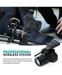 Movo Wmx-7 Vhf 12-Channel Wireless Lavalier Microphone System Compatible with Dslr Cameras, Camcorders, Smartphones