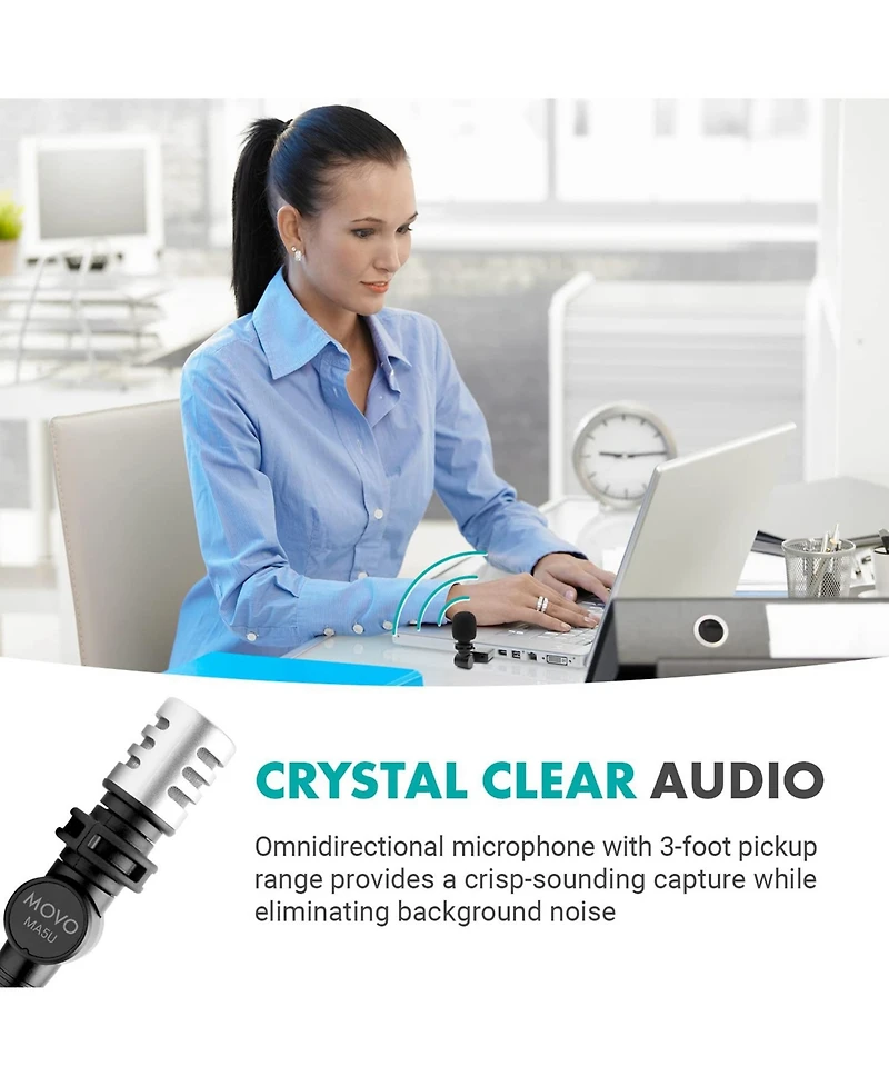 Movo MA5U Pocket Audio Microphone - Usb Compatible