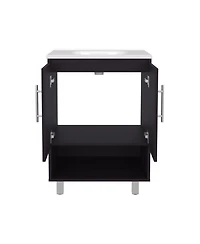 Fm Furniture Texas Freestanding Bathroom Vanity Cabinet with Double Doors,Elevated Base, Modern Design for Sink Installation and Organized Storage