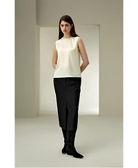 Lilysilk Women's Sleeveless Round Neck Silk Top