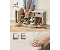 Entryway Bench with Cushioned Seat for Stylish and Comfortable Storage