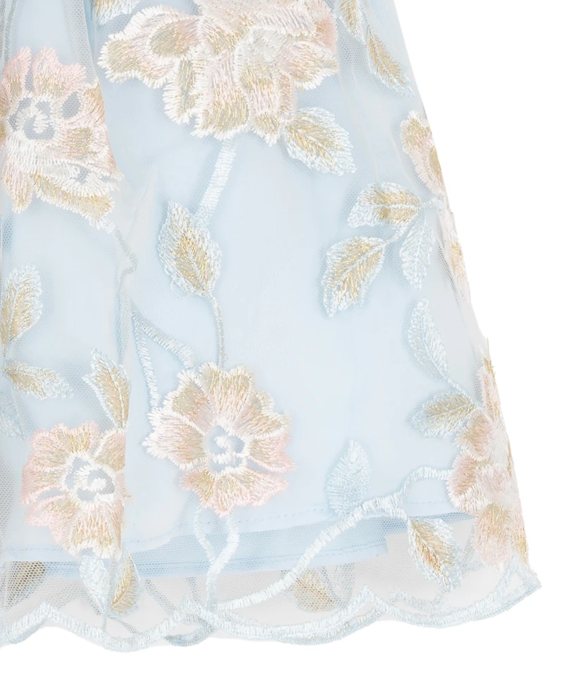 Rare Editions Girls' 2T-6X Fit and Flare Short-Sleeve Dress