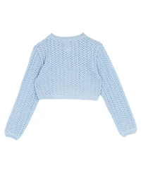 Rare Editions Girls' 2T-6X Crochet Knit Sweater Dress