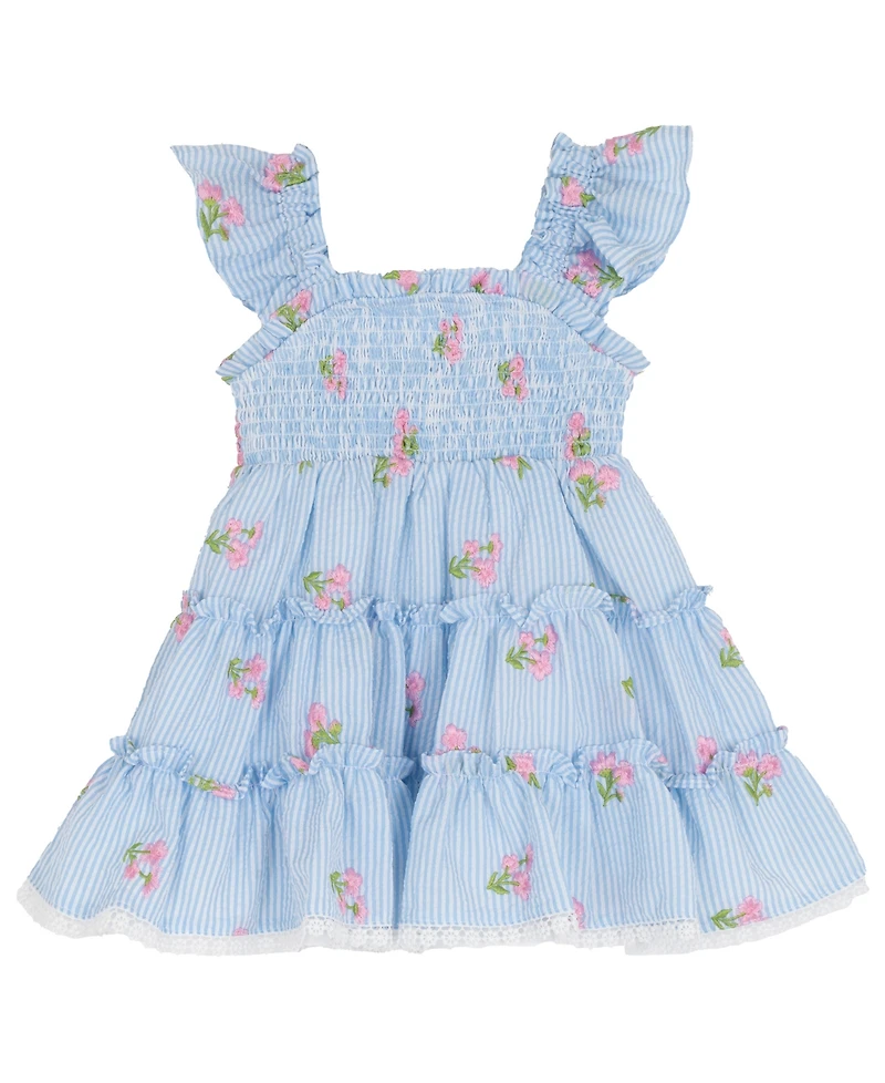 Rare Editions Girls' 2T-6X 2 Embroidered Square Neck Dress and Bag, 2-Piece Set