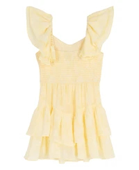 Rare Editions Girls' 7-16 Organza Flutter-Sleeve Sweetheart Dress