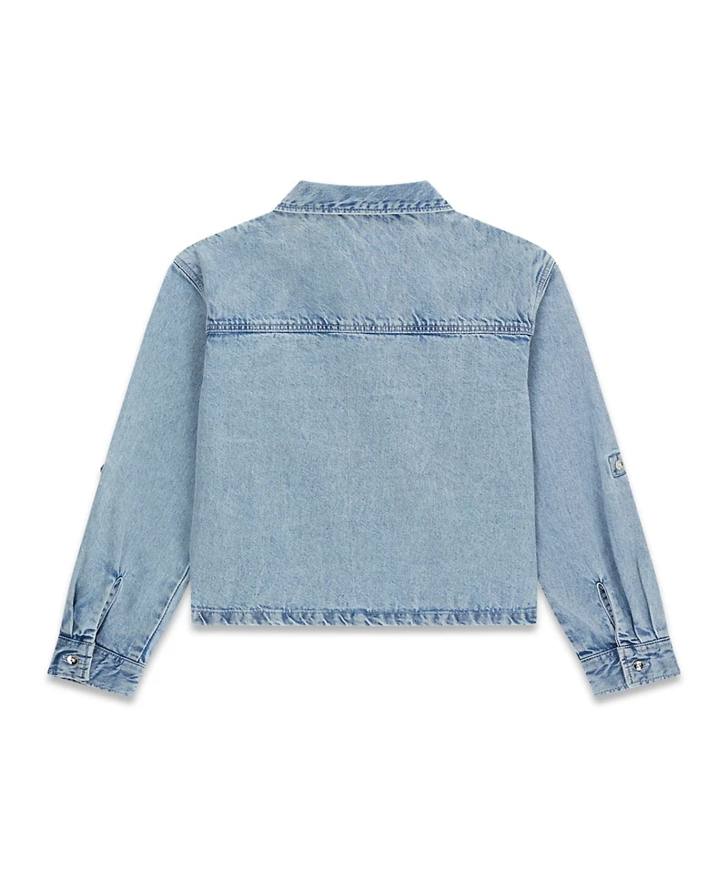Guess Girls' 7-16 Denim Long-Sleeve Shirt
