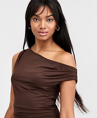 Bar Iii Women's Ruched Ruffle-Skirt Dress, Macy's Exclusive