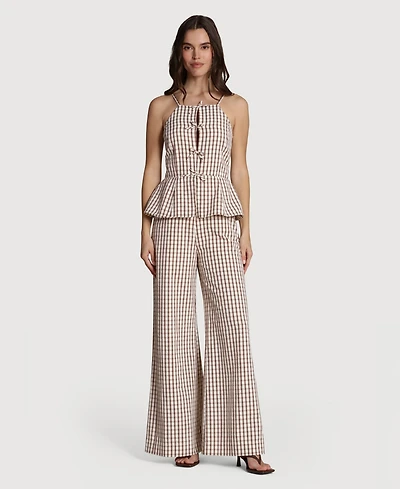 Avec Les Filles Women's Twofer Square Neck Jumpsuit