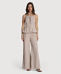 Avec Les Filles Women's Twofer Square Neck Jumpsuit