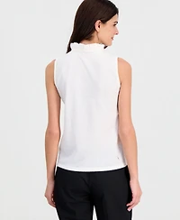 Anne Klein Women's Sleeveless Ruffled-Neck Top