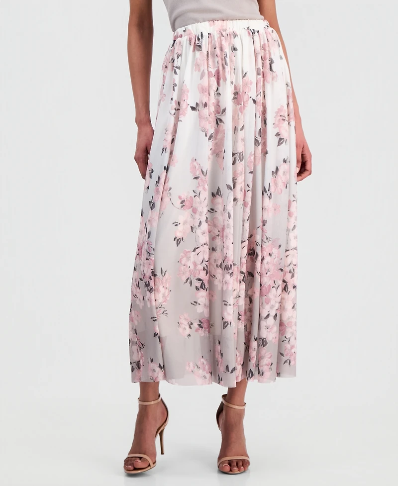 Anne Klein Women's Pull-On Floral Maxi Skirt
