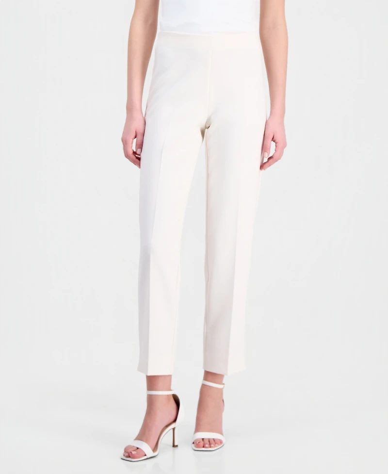 Anne Klein Women's Hollywood-Waist Straight Ankle Pants, Regular & Petite