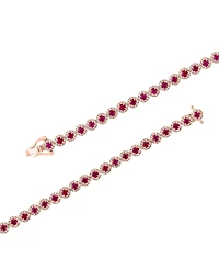 Lali Jewels Ruby (2.67 ct. t.w.) and Diamond (1-1/5 ct. t.w.) Bracelet in 14k Rose Gold