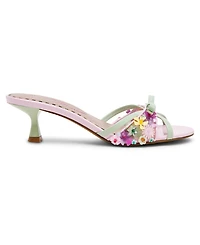 Betsey Johnson Women's Shirley Ditsy Floral Kitten Heel Sandals