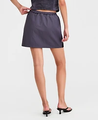 Bar Iii Women's Drawcord Lace-Trim Skort, Macy's Exclusive