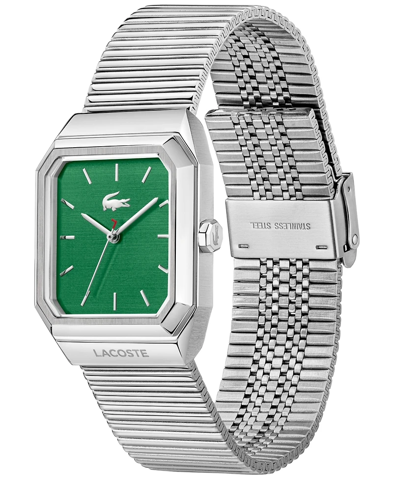 Lacoste Men's Rene Silver Tone Stainless Steel Mesh Bracelet Watch