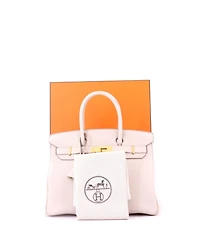 Pre-Owned HERMES Birkin 30 Handbag Light Togo with Gold Hardware