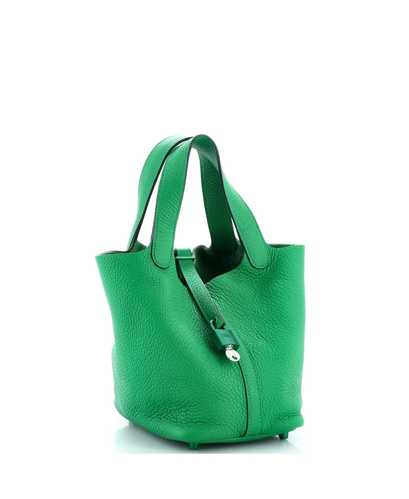 Pre-Owned Hermes Pm Monochrome Picotin Lock Bag Clemence