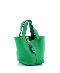 Pre-Owned Hermes Pm Monochrome Picotin Lock Bag Clemence