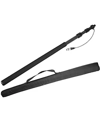 Movo Cmp-25 8.2' Telescoping Carbon Fiber Microphone Boom Pole with Integrated Xlr Cable for Video Production and Electronic News Gathering