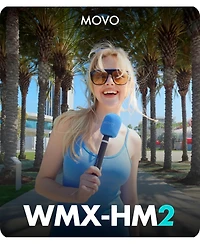 Movo Wmx-HM2 Handheld Interview Mic Adapter for Wireless Microphones with 3 Color Windscreens