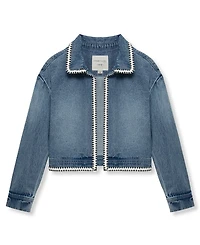 H by Habitual Girls' 7-16 Open Front Denim Jacket