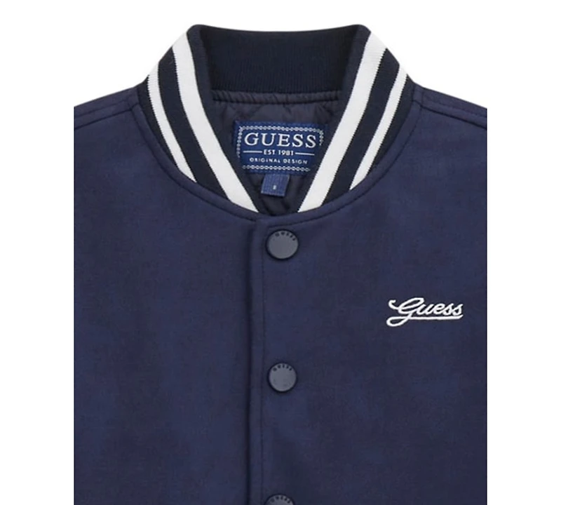 Guess Boys' 8-18 Stand Collar Padded Bomber Jacket