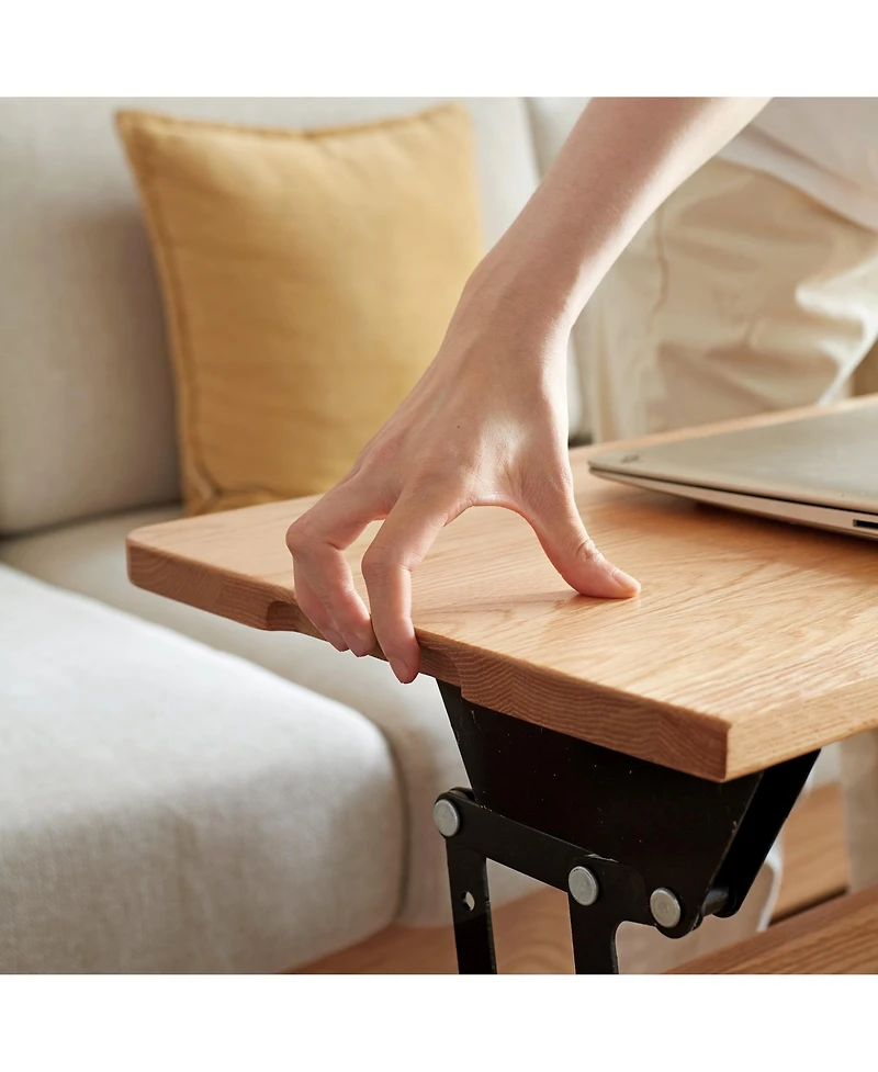 Boyel Living Solid Wood Lift-Top Coffee Table with Hidden Storage & Rounded Corners