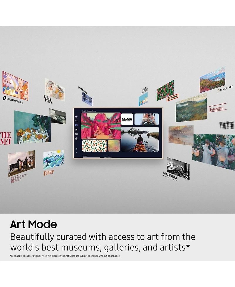 Samsung 65" The Frame Qled 4K Art Mode Smart Tv with a Vg-Customizable Bezel